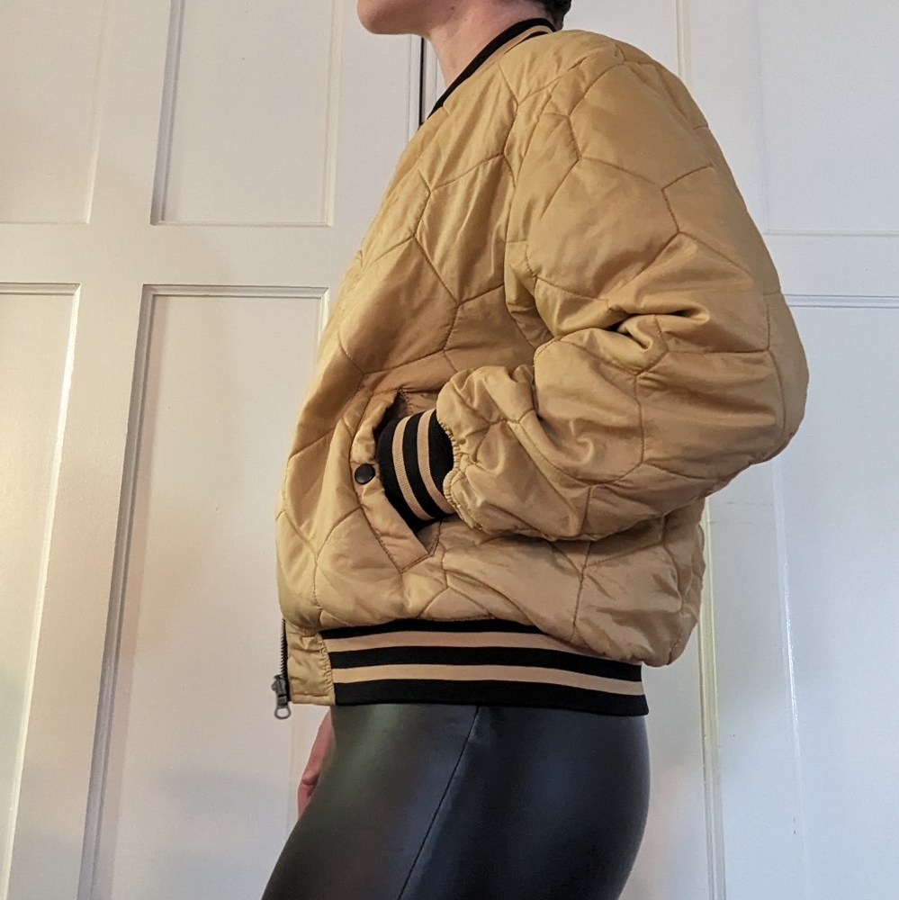 Gold quilted jacket